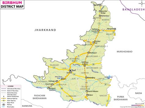 Map Of Birbhum District West Bengal - Vanda Jackelyn