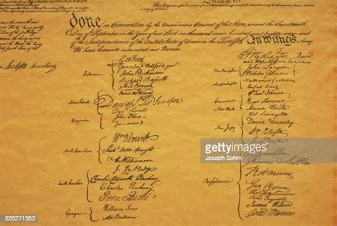 Us Constitution Signatures Photos and Premium High Res Pictures - Getty ...