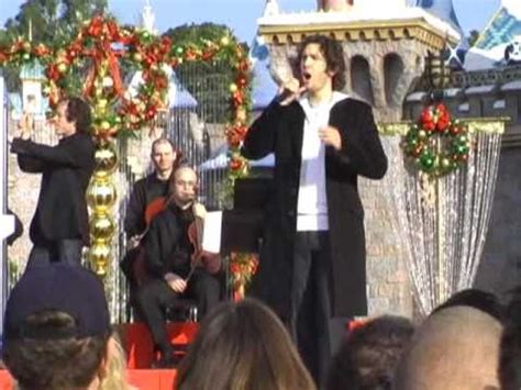 Josh Groban sings Silent Night live at Disneyland - YouTube