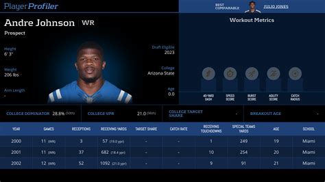 Andre Johnson Stats & Fantasy Ranking - PlayerProfiler