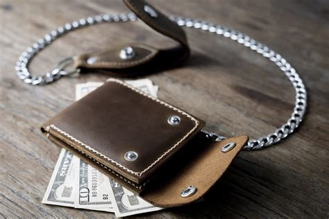 Mens Leather Wallet With Chain | semashow.com