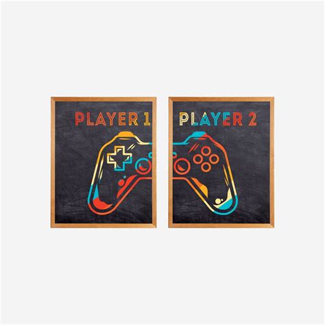 Gaming Wall Art Set of 2, Gaming Room Decor, Video Game Print Set ...