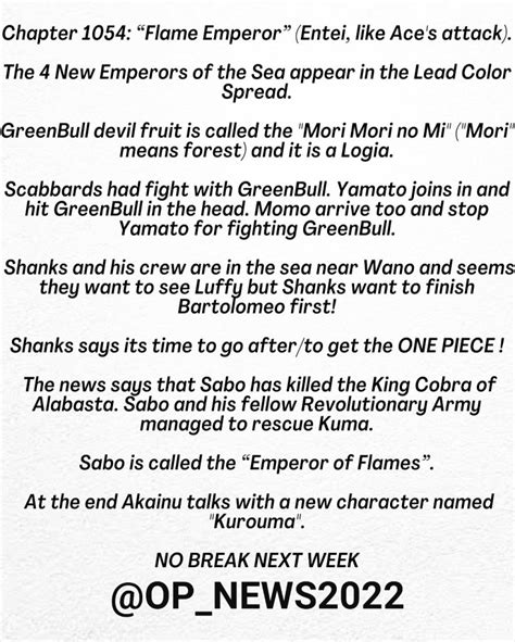 One Piece Spoilers - All New Manga Chapter Leaks