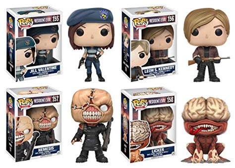 Funko POP! Resident Evil: Jill Valentine + Leon S. Kennedy + The Licker ...