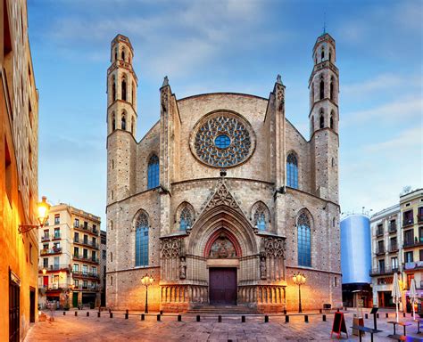 Download Architecture Barcelona Spain Cathedral Church Religious Santa Maria Del Mar 4k Ultra HD ...