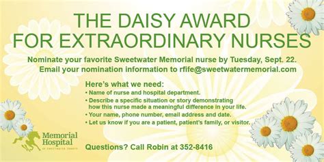 Nominate a nurse for The Daisy Award