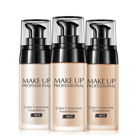 3 Color Foundation Liquid Ivory White/ Natural White / Dark Skin Concealer Waterproof Makeup ...