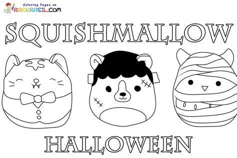 Halloween Squishmallow Coloring Pages