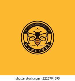 Honey Bee Vector Illustration Logo Design Stock Vector (Royalty Free ...