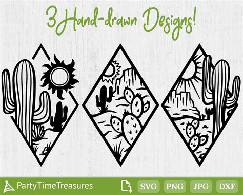 Cactus Svg Bundle Cactus Clipart Desert Scene Svg Cactus - Etsy ...