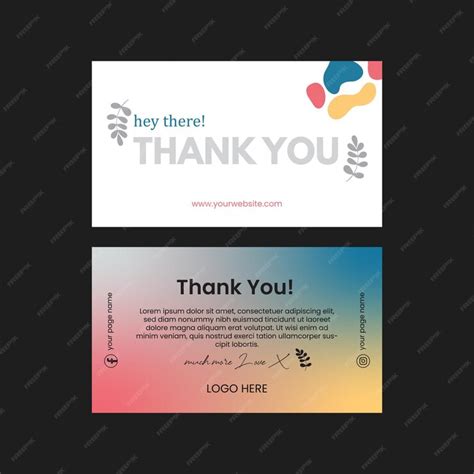 Premium Vector | Business thank you card design vector