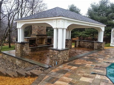 Outdoor Pavilion & Fireplace | Life Time Pavers