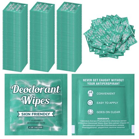 Amazon.com : Timgle 100 Pcs Travel Deodorant Wipes Individually Wrapped ...