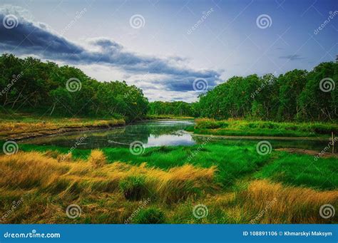 Kamchatka, Nature Park, Russia. Khodutkinskiye Hot Springs at the Foot ...