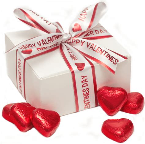 Happy Valentines Day Gift Box Of Truffle Hearts - 300g Red Foil Hearts - treasureislandsweets.co.uk