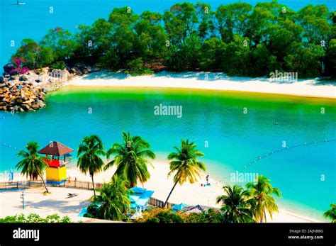 Siloso Beach - Singapore City Stock Photo - Alamy