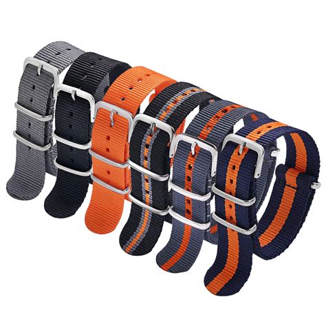 Buy Carty Nylon Strap 6 Packs 18mm 20mm 22mm Watch Band Nylon Replacement Watch Straps for Men ...