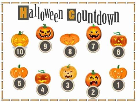 FREE Halloween Countdown Calendar | Instant Download