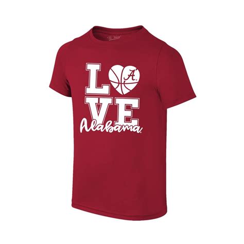 Crimson Tide | Alabama Youth Love Basketball T-Shirt | Alumni Hall