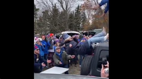 Bills Mafia Pregame Table Smash Goes Brutally Wrong