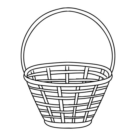 Empty Basket Clip Art Black And White