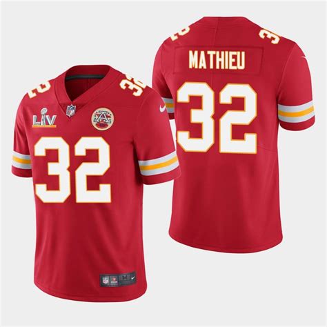 Men's Kansas City Chiefs Tyrann Mathieu Red 2021 Super Bowl LV Jersey ...