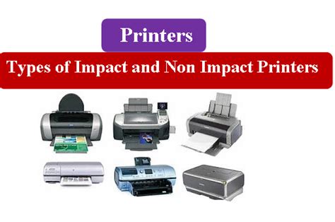 impact and non impact printers - VidyaGyaan