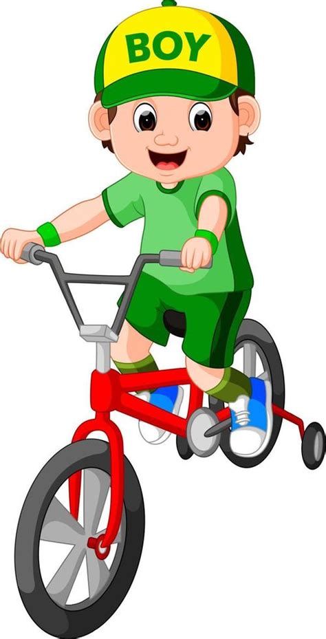 niño manejando bicicleta 8657949 Vector en Vecteezy