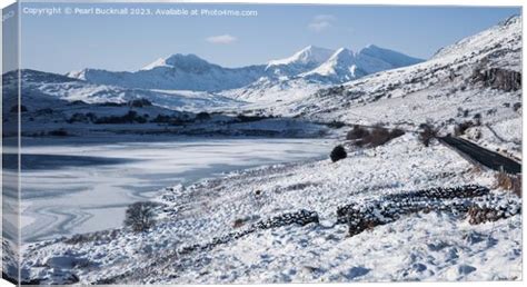 Snowdon Horseshoe In Winter Snowdonia Panorama Picture Canvas Wall Art ...