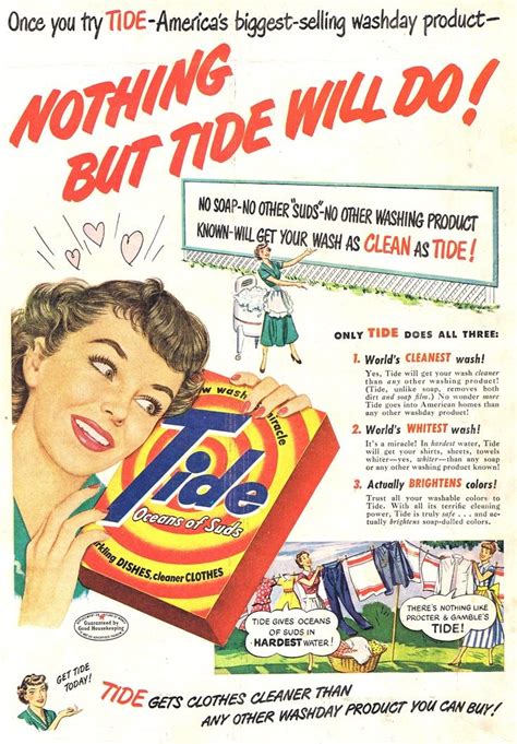 50s adverts - Google Search | Tide detergent, Laundry wall art, Tide