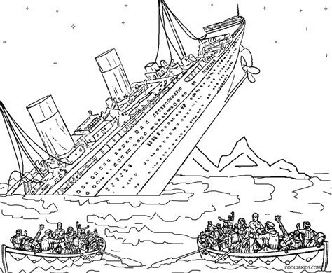 sunken ship coloring page