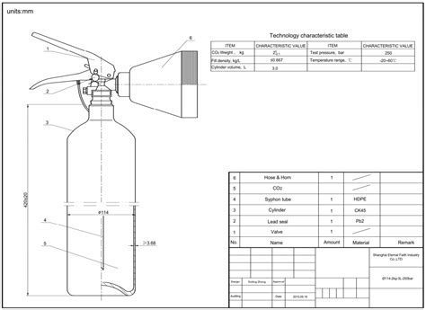 CO2 Fire Extinguisher Size Chart - SHANGHAI ETERNAL FAITH INDUSTRY CO.,LTD