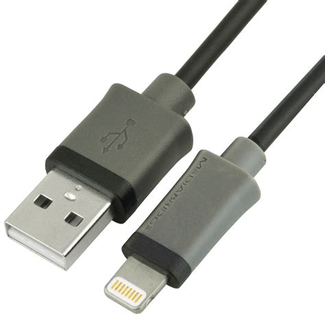 Shop New Apple MFI Certified Lightning to USB Cable (Black - 10 Feet) | Mediabridge Products