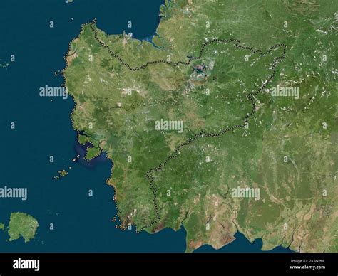 Kalimantan Barat, province of Indonesia. High resolution satellite map Stock Photo - Alamy