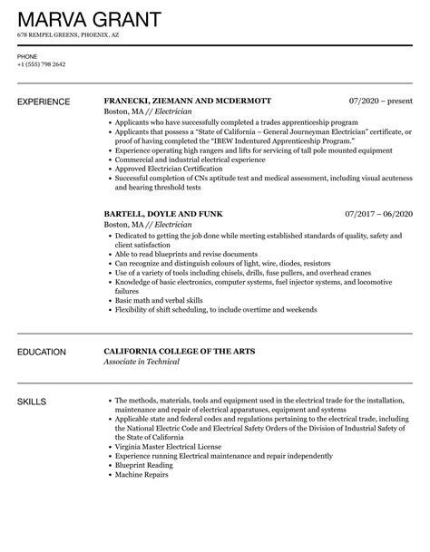 Electrical Resume Templates