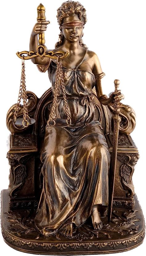 Amazon.com: Statue of Sitting Goddess of Justice Themis Lady Justice ...