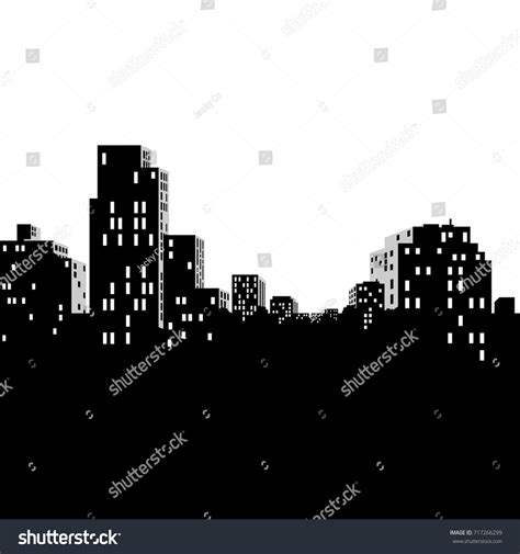 City Skyline Vector Stock Vector (Royalty Free) 717266299 | Shutterstock