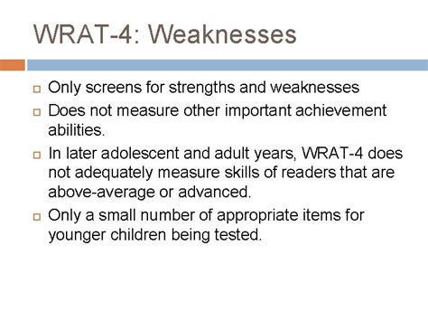 WIDE RANGE ACHIEVEMENT TEST 4 WRAT 4 AND