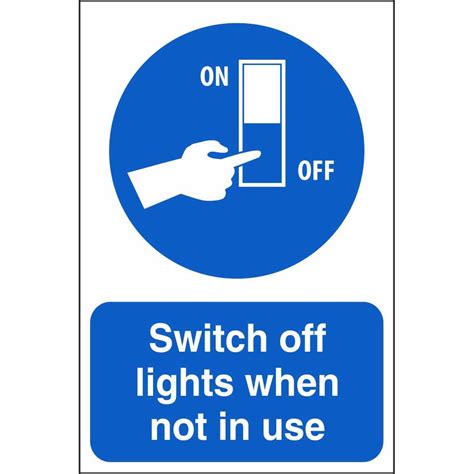 Switch Off Lights Signs | Mandatory Construction Safety Signs Ireland