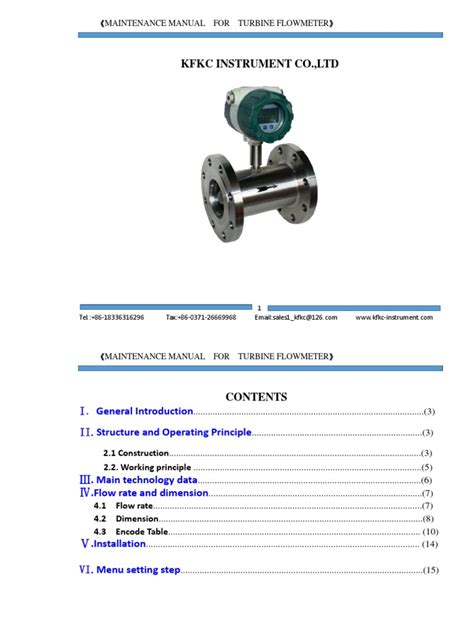 Turbine Flow Meter | PDF | Flow Measurement | Physical Quantities