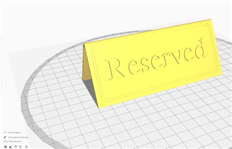 Reserved Table Sign - 3D Print Model by sanchiesp
