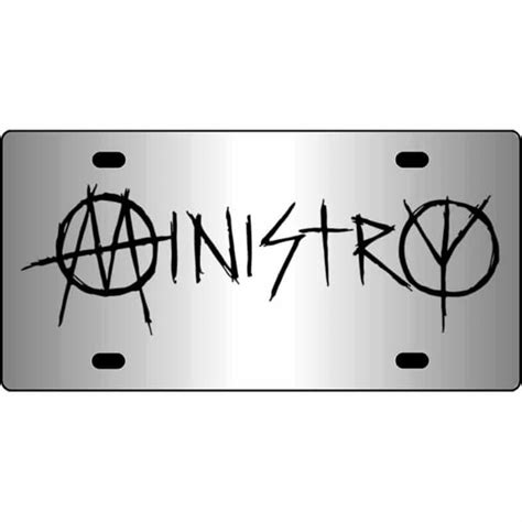 Ministry Band Logo Mirror License Plate