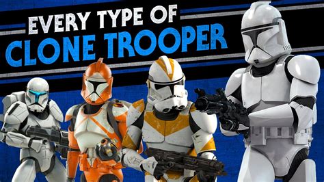 Every Clone Trooper Type in Star Wars Canon - YouTube