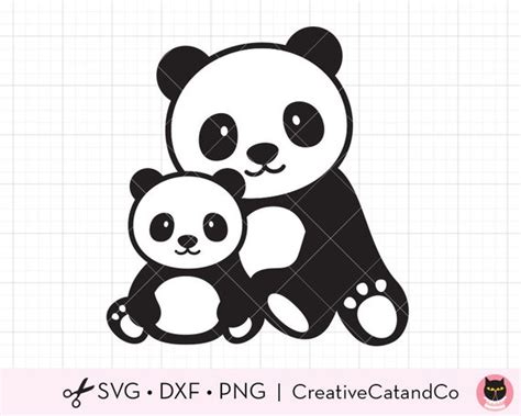 Baby Panda SVG Mom and Baby Panda Animal Svg Cute Panda Svg - Etsy