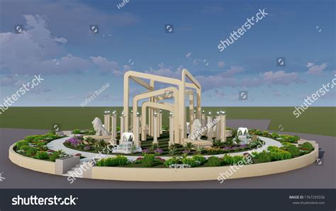 3d Visualization Rendering Illustration Monument Design Stock ...