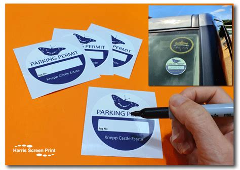 Car Parking Permit Stickers I Car Windscreen Stickers I Parking ...