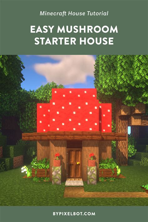 Minecraft: How to Build an Easy Mushroom House — ByPixelbot