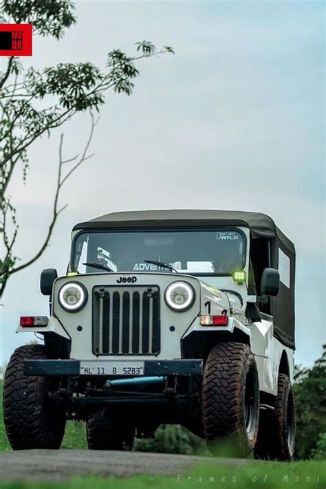 White Mahindra Jeep Di with Accelera Offroad Tyres - ModifiedX | Mahindra jeep, Jeep images ...