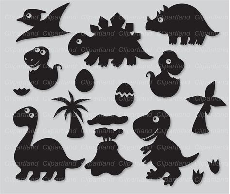 INSTANT Download. Dinosaur Silhouette Svg Cut File and Clip - Etsy