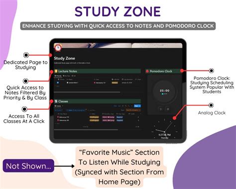 Notion Student School Planner & Organizer Template School Planner ...